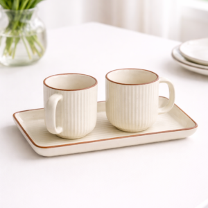 Elegant Off-White Coffee & Tea Mug Set for Modern Homes