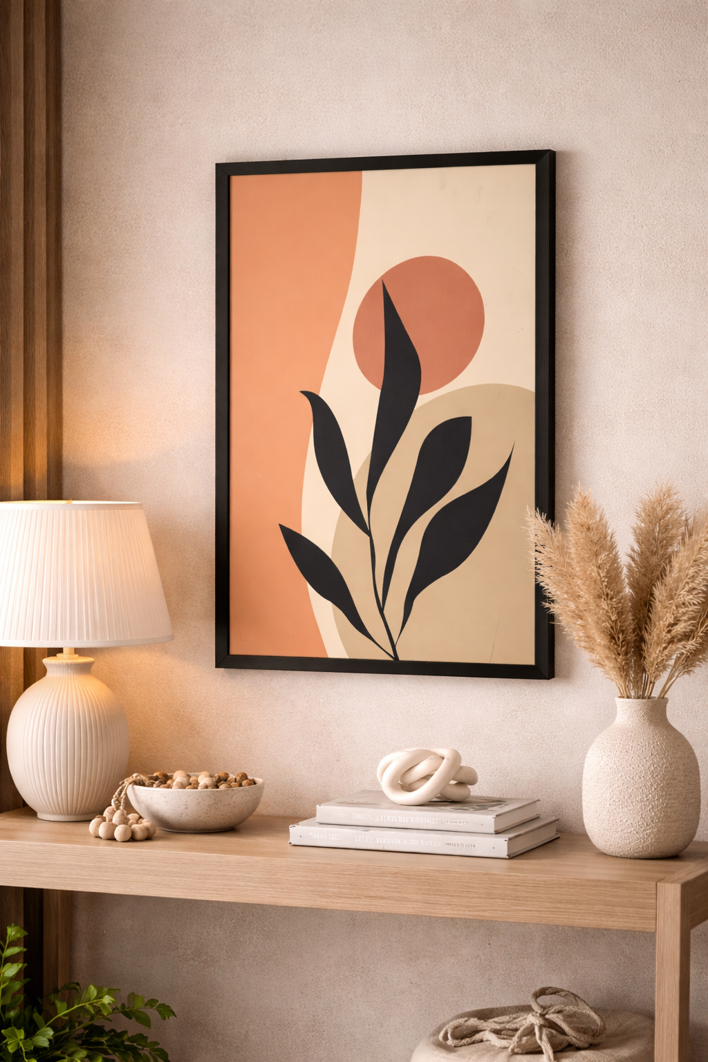 Minimalist Botanical Wall Frame – Modern Abstract Art Decor - Image 3