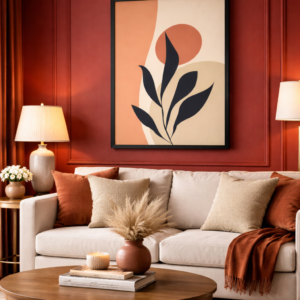Minimalist Botanical Wall Frame – Modern Abstract Art Decor