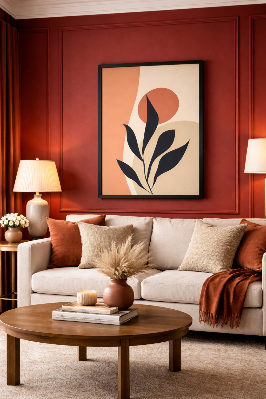 Minimalist Botanical Wall Frame – Modern Abstract Art Decor