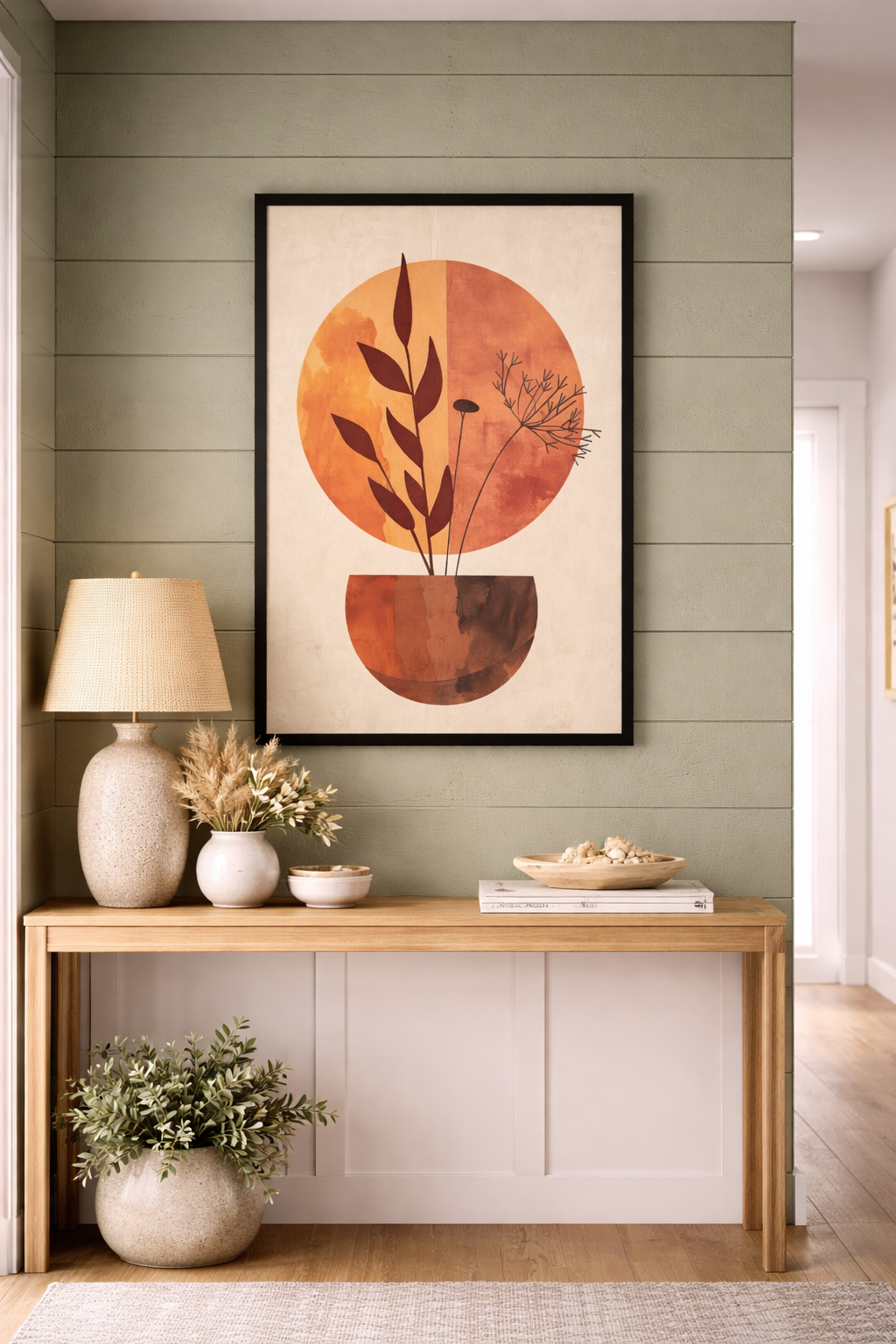 Minimalist Botanical Wall Frame – Warm Earth Tone Edition - Image 2
